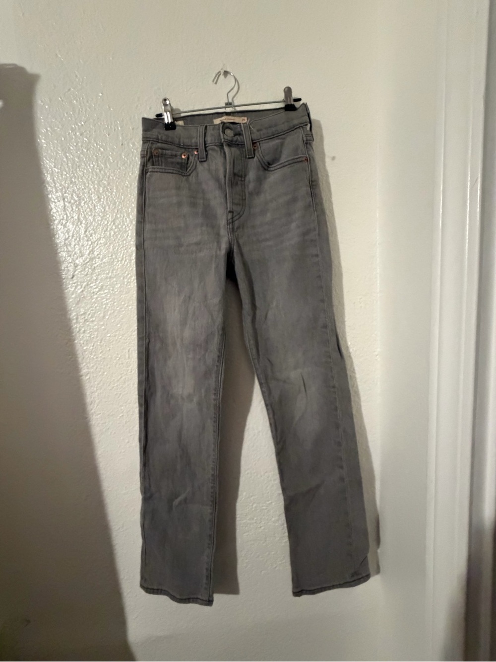 Levi's Women's Straight-Leg Gray Denim Jeans